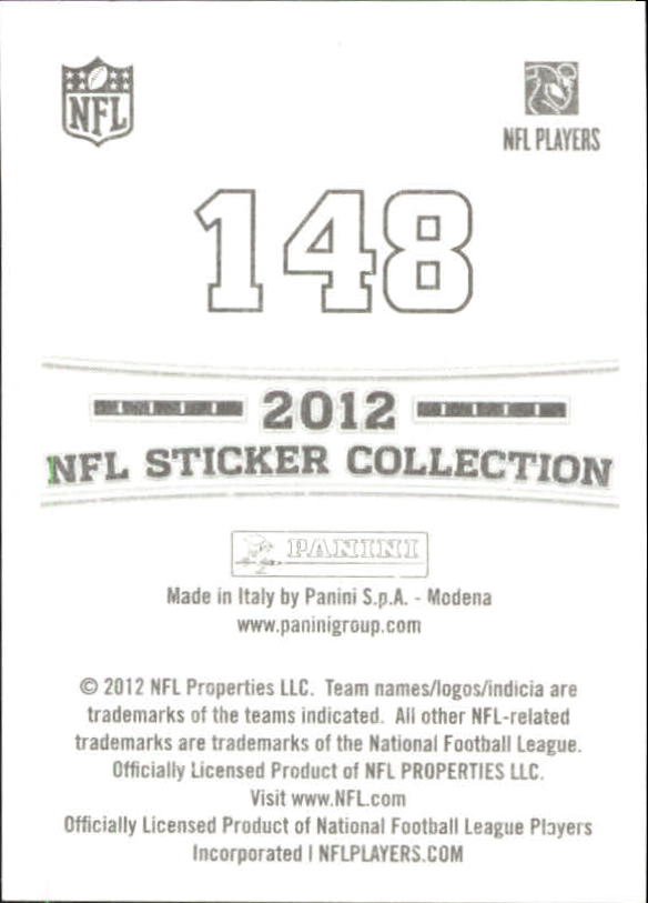 2012 Panini Stickers #148 Justin Blackmon back image