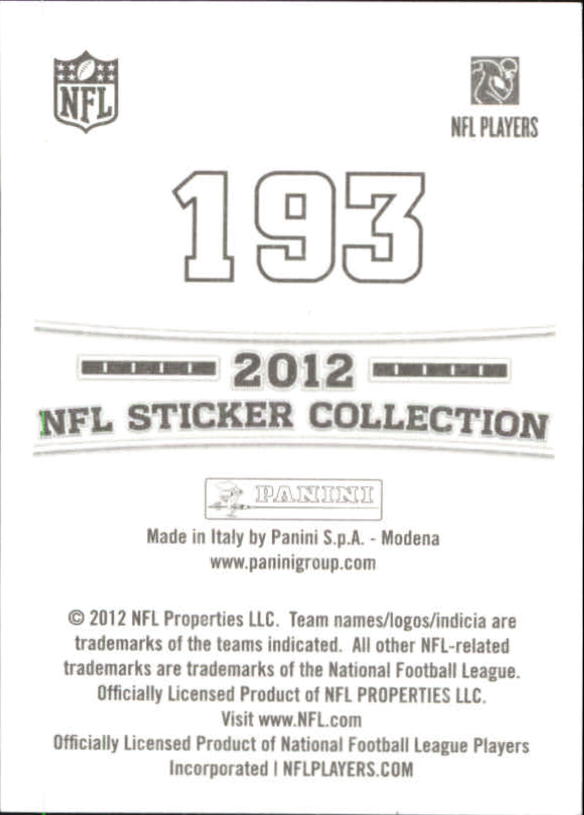 B0816- 2012 Panini Stickers FB Cards 1-250 +Rookies -You Pick- 15+ FREE US SHIP - Picture 309 of 405
