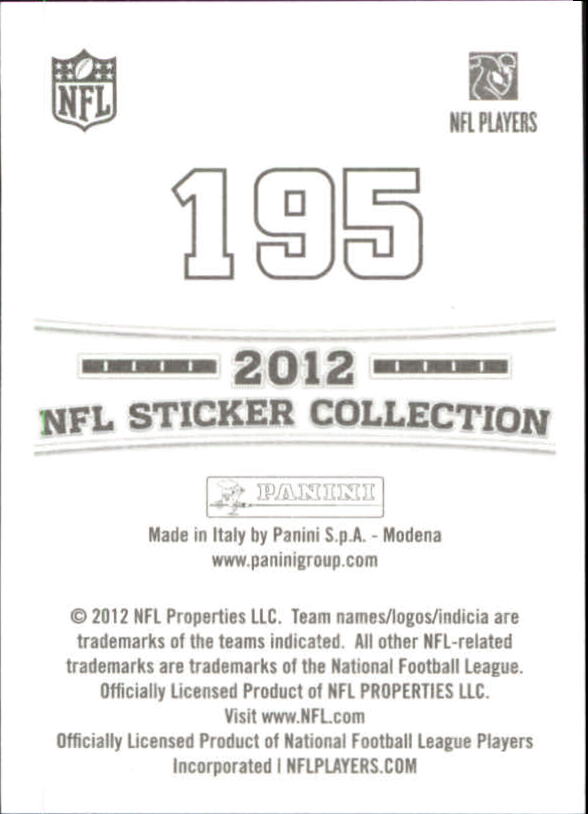 B0816- 2012 Panini Stickers FB Cards 1-250 +Rookies -You Pick- 15+ FREE US SHIP - Picture 313 of 405