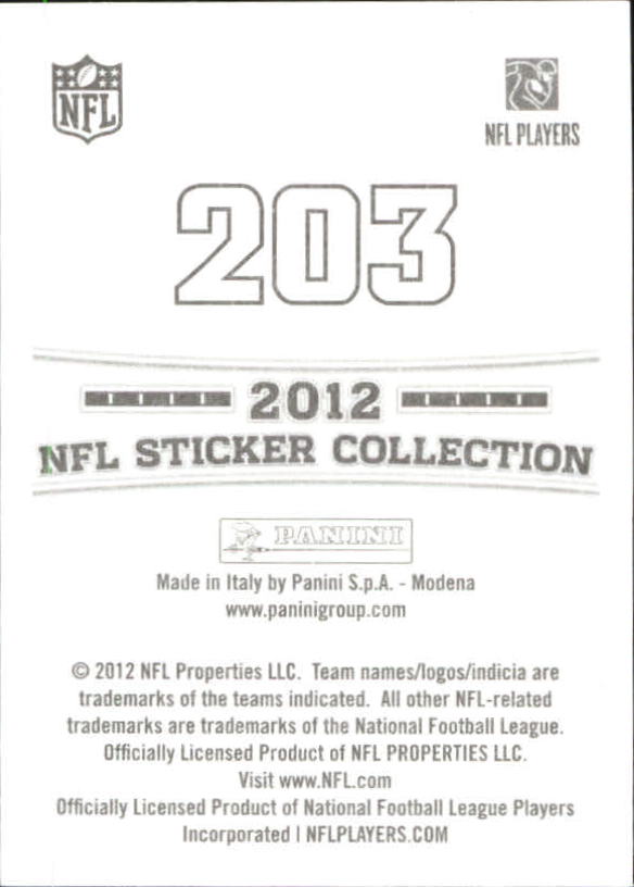 B0816- 2012 Panini Stickers FB Cards 1-250 +Rookies -You Pick- 15+ FREE US SHIP - Picture 325 of 405
