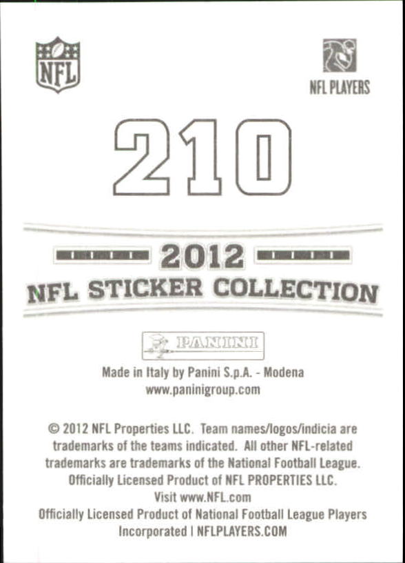 B0816- 2012 Panini Stickers FB Cards 1-250 +Rookies -You Pick- 15+ FREE US SHIP - Picture 335 of 405