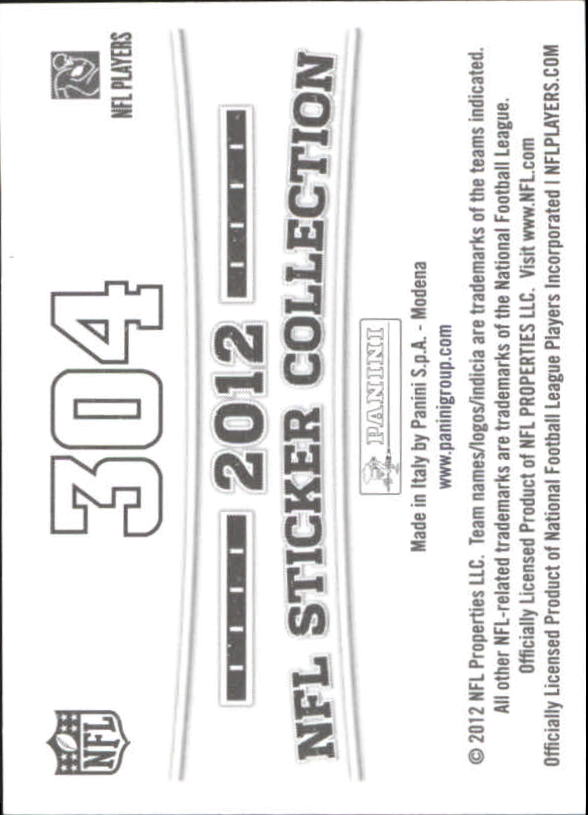 2012 Panini Stickers #304 Matthew Stafford SS FOIL back image