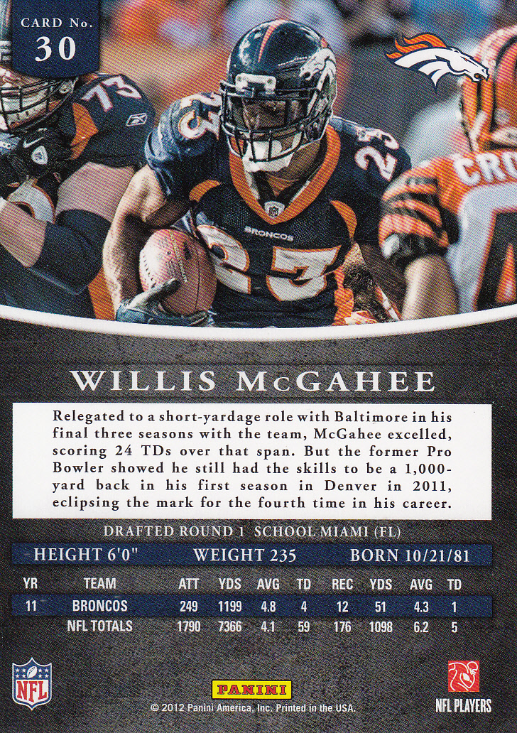 2012 Panini Prominence Football Card Pick (Base) - Picture 61 of 241