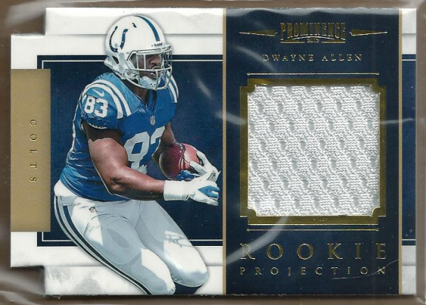 2012 Panini Prominence Rookie Projection Materials #35 Dwayne Allen