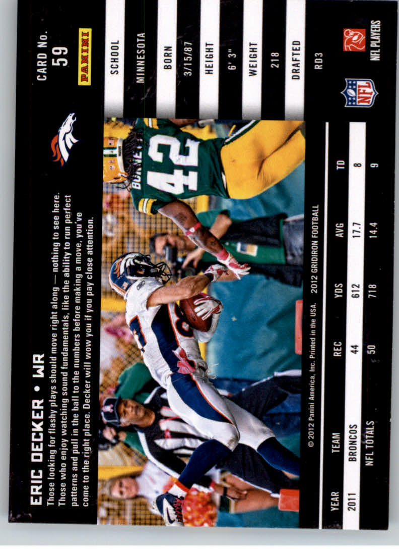 Sports Card Back