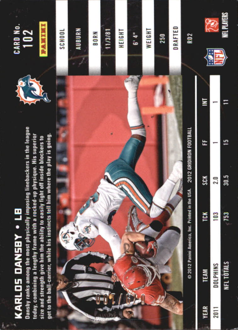 A6808- 2012 Gridiron FB Assorted Parallel Cards -You Pick- 15+ FREE US SHIP - Picture 103 of 153