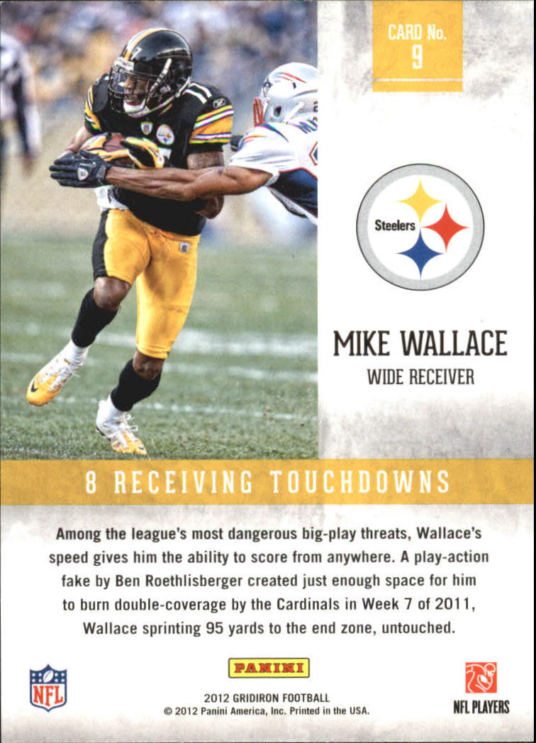 2012 Gridiron Air Command #9 Mike Wallace back image