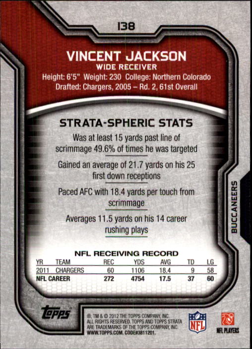 2012 Topps Strata Retail Tampa Bay Buccaneers Football ...