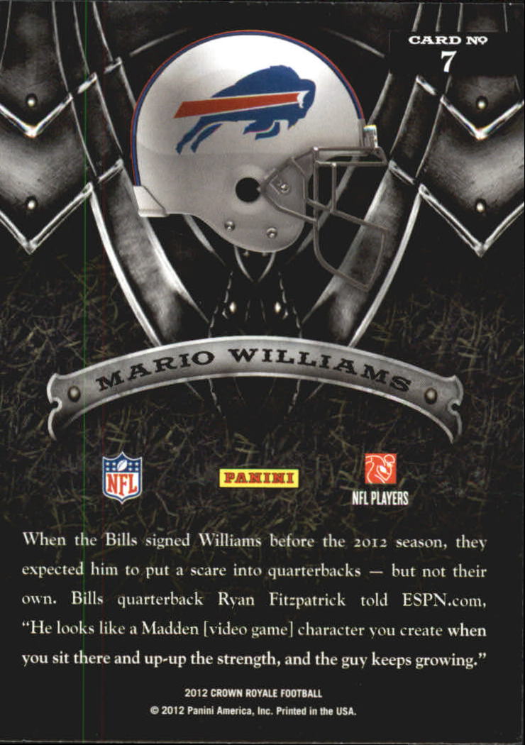 2012 Crown Royale Field Force #7 Mario Williams back image