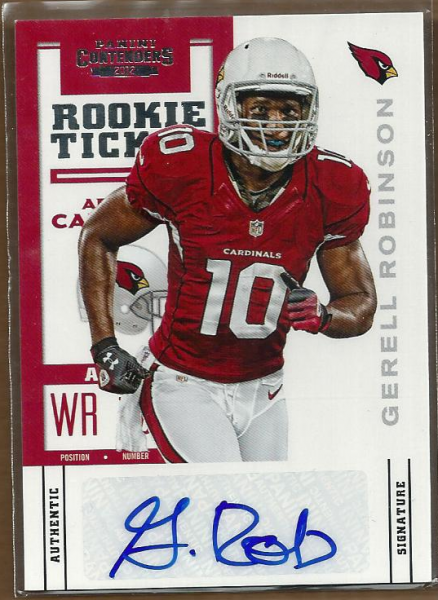 2012 Panini Contenders #139A Gerell Robinson AU RC