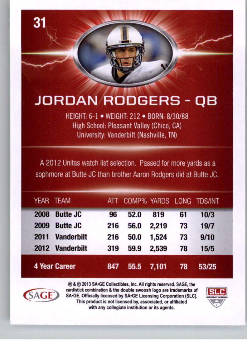 B0895- 2013 SAGE HIT Football Cards 1-150 +Inserts -You Pick- 15+ FREE US SHIP - Picture 63 of 267