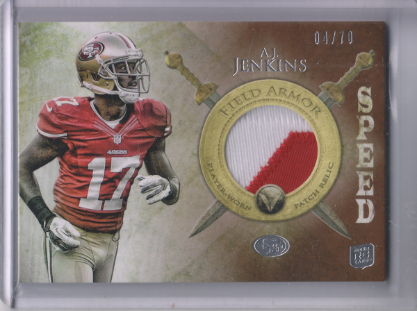 2012 Topps Valor Field Armor Patches Speed #FAPAJJ A.J. Jenkins