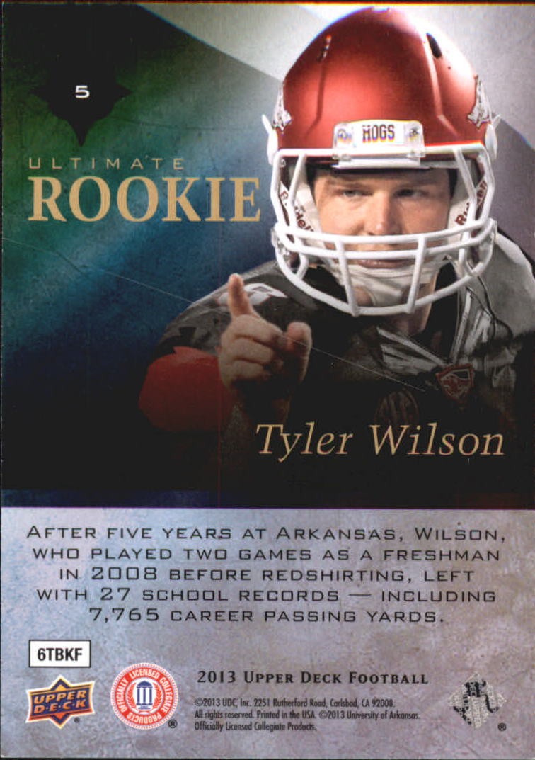 2013 Upper Deck Ultimate Collection Inserts #5 Tyler Wilson back image