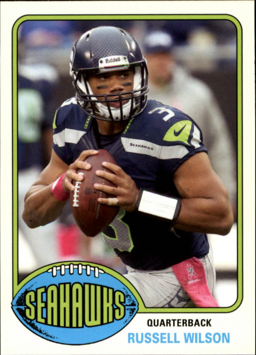 2013 Topps Archives #19A Russell Wilson/(both hands on ball)