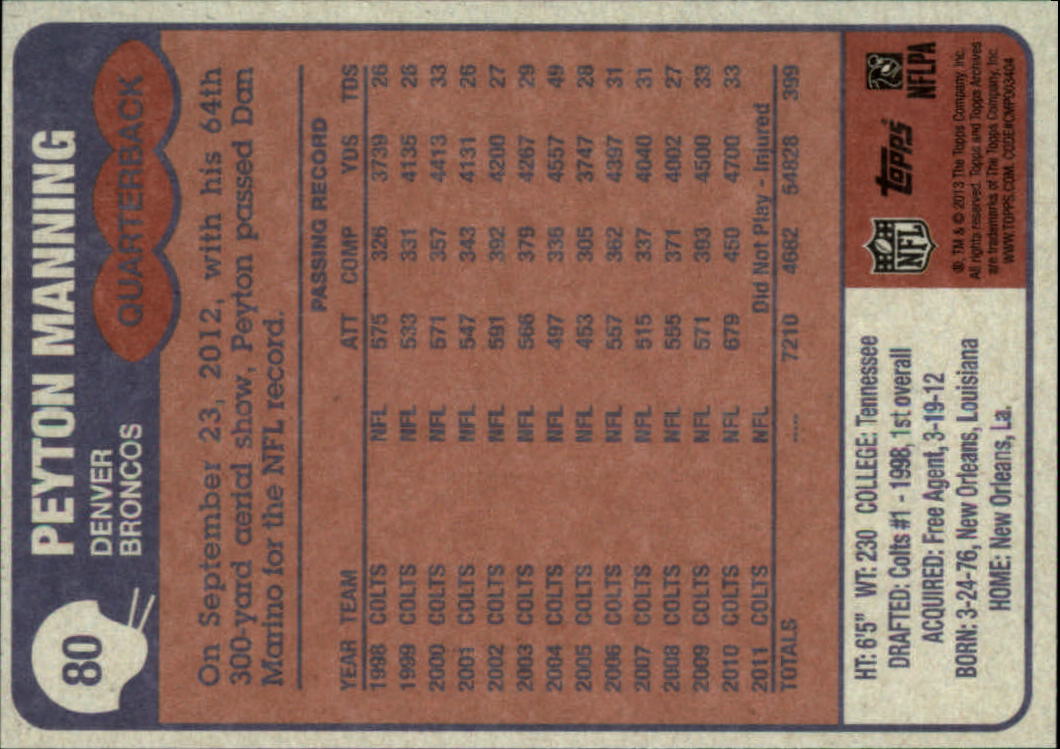 A6330- 2013 Topps Archives FB Cards 1-240 +Inserts -You Pick- 15+ FREE US SHIP - Picture 105 of 265