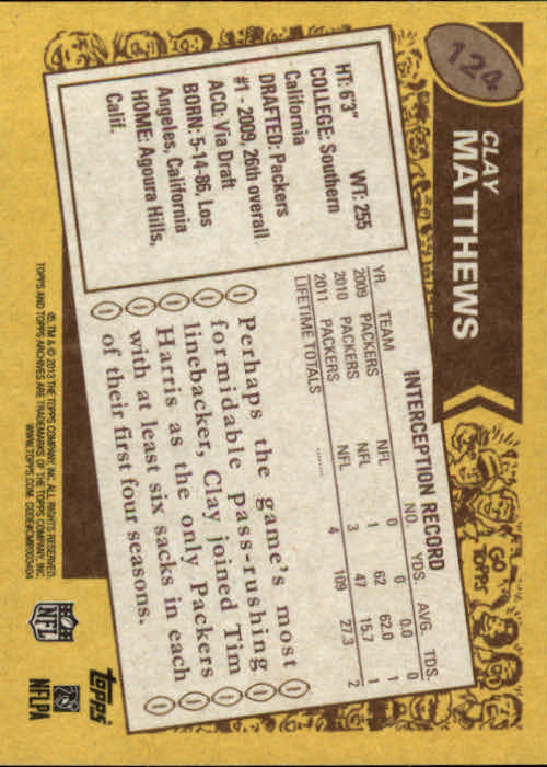 A6330- 2013 Topps Archives FB Cards 1-240 +Inserts -You Pick- 15+ FREE US SHIP - Picture 161 of 265