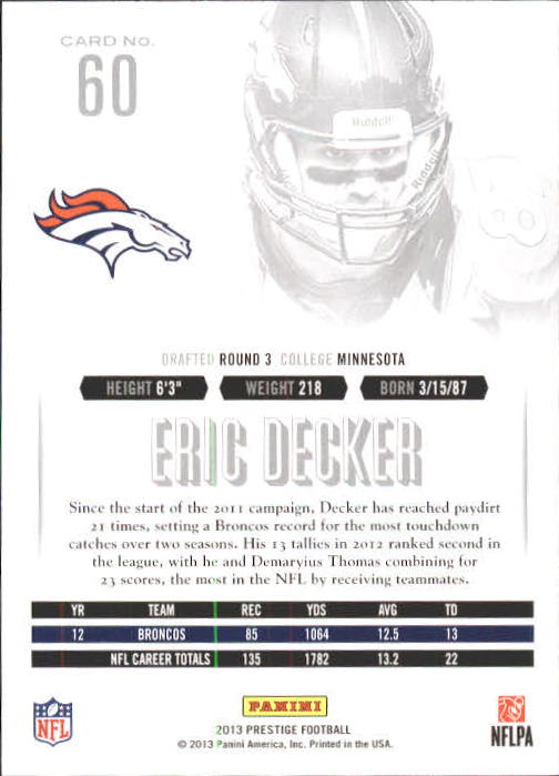A6789- 2013 Prestige Football Cards 1-200 +Rookies -You Pick- 15+ FREE US SHIP - Picture 121 of 391