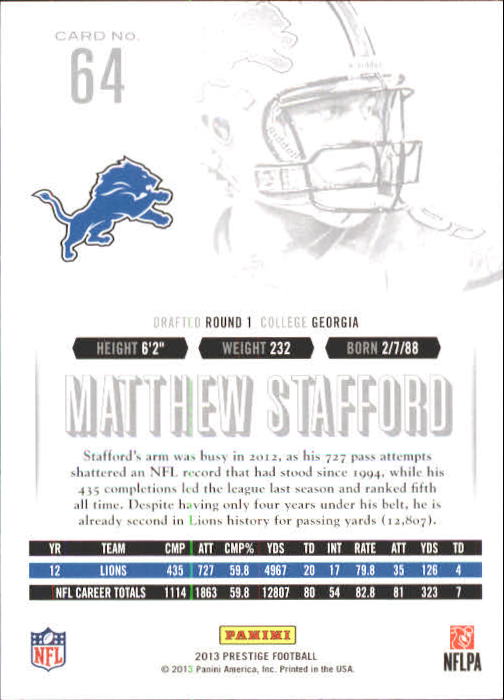 A6789- 2013 Prestige Football Cards 1-200 +Rookies -You Pick- 15+ FREE US SHIP - Picture 129 of 391