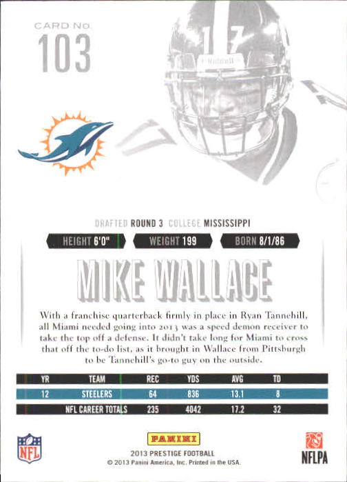 A6789- 2013 Prestige Football Cards 1-200 +Rookies -You Pick- 15+ FREE US SHIP - Picture 203 of 391