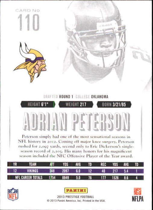 A6789- 2013 Prestige Football Cards 1-200 +Rookies -You Pick- 15+ FREE US SHIP - Picture 217 of 391