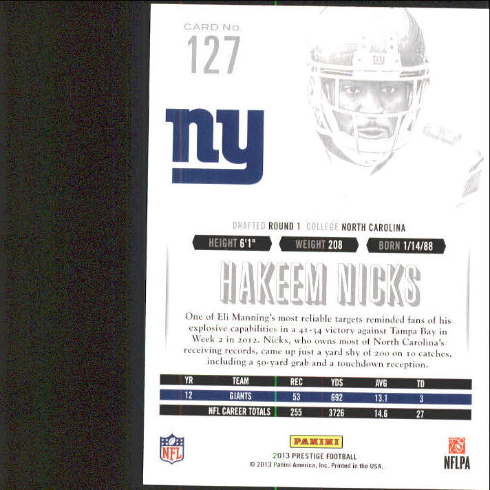 A6789- 2013 Prestige Football Cards 1-200 +Rookies -You Pick- 15+ FREE US SHIP - Picture 250 of 391