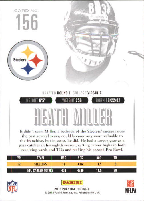 A6789- 2013 Prestige Football Cards 1-200 +Rookies -You Pick- 15+ FREE US SHIP - Picture 306 of 391