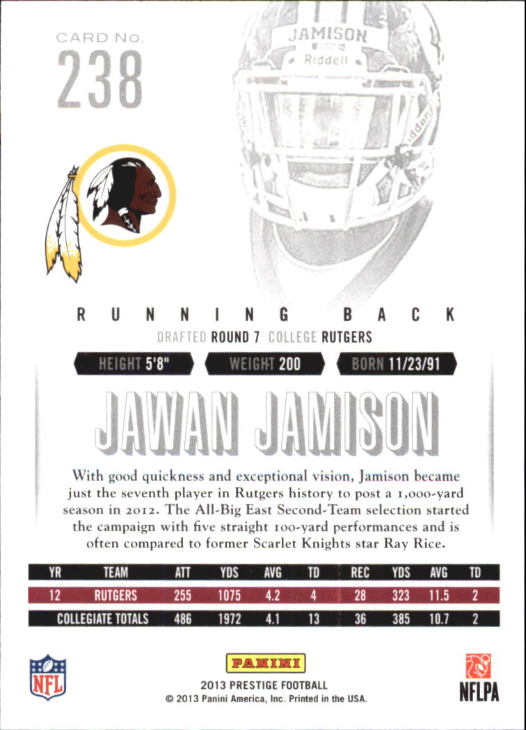 2013 Prestige Extra Points Red #238 Jawan Jamison back image