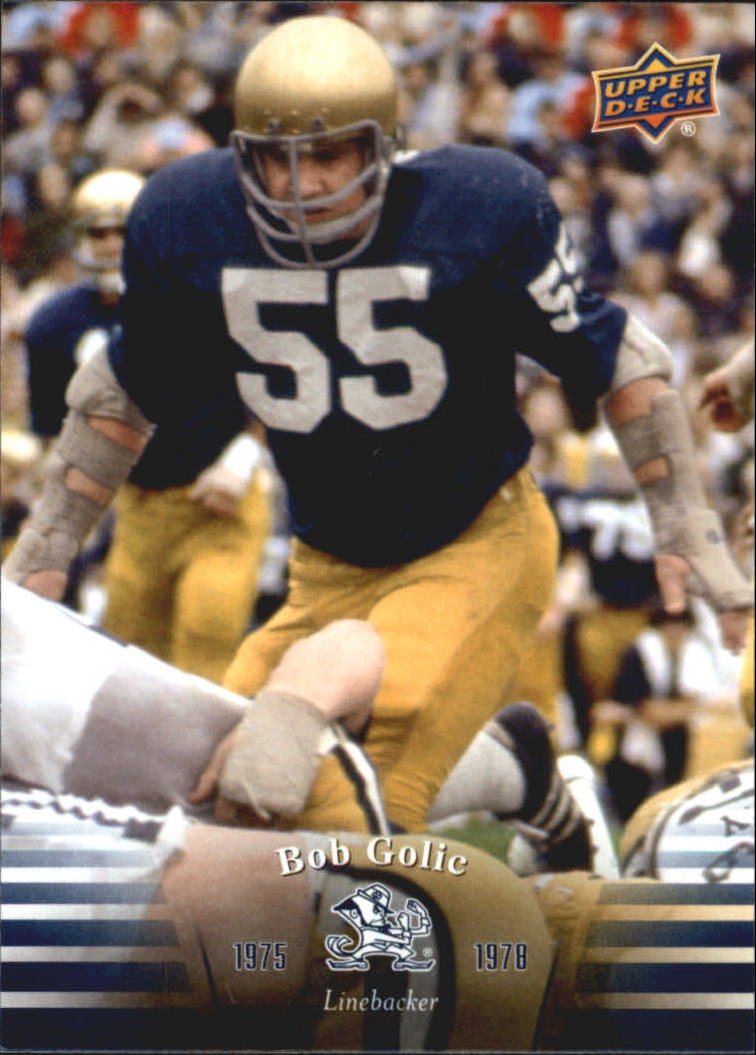 Mike Golic Autographed Signed 2013 Upper Deck #40 Notre Dame