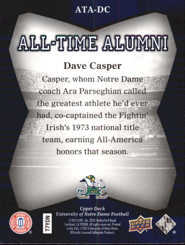 2013 Upper Deck Notre Dame All Time Alumni Football Card Pick (Inserts) - Bild 17 von 91