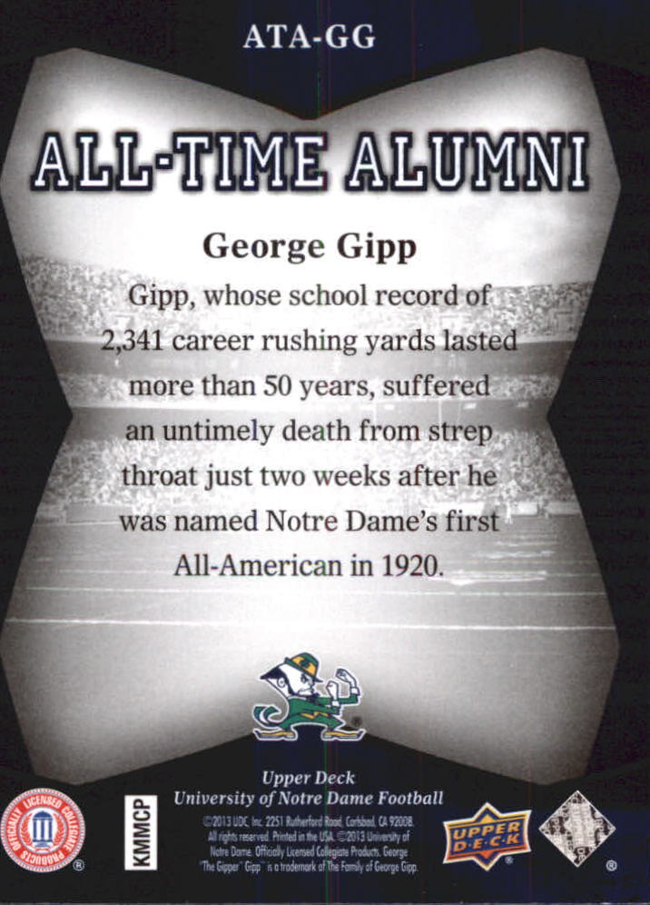 2013 Upper Deck Notre Dame All Time Alumni Football Card Pick (Inserts) - Bild 21 von 91
