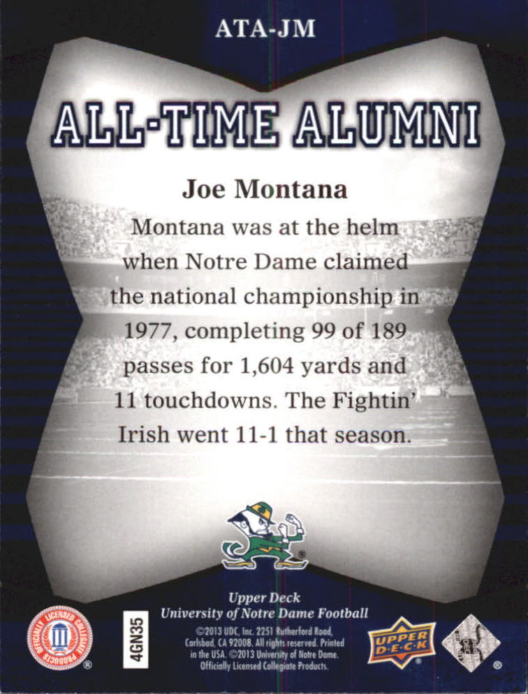 2013 Upper Deck Notre Dame All Time Alumni Football Card Pick (Inserts) - Bild 27 von 91