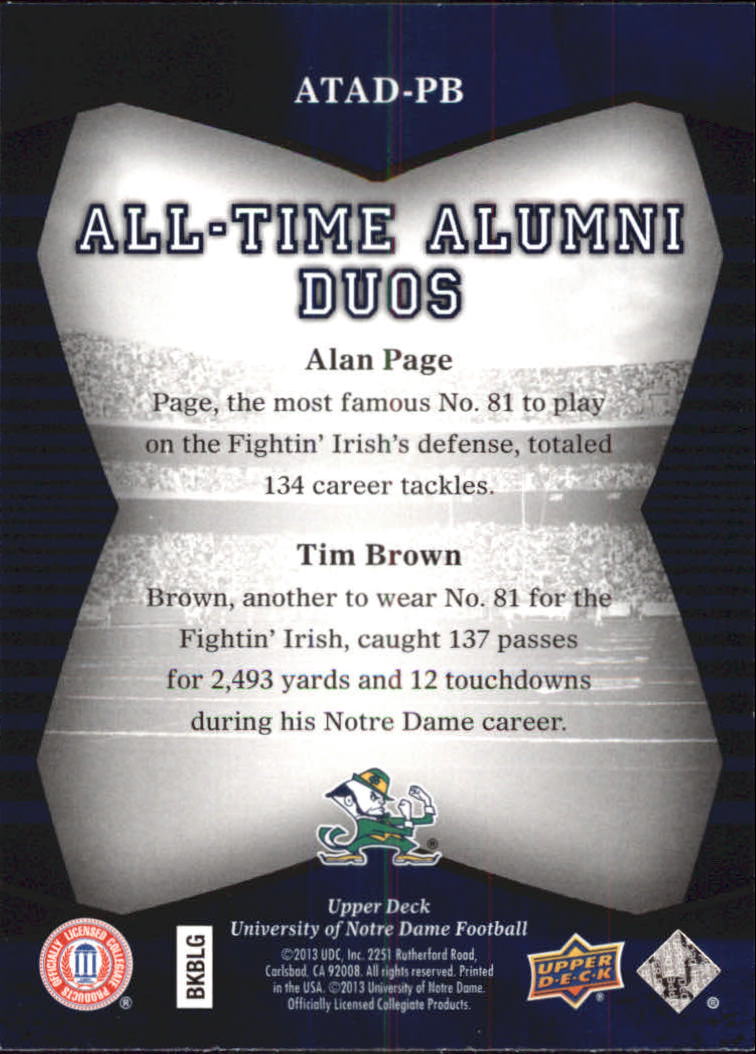 2013 Upper Deck Notre Dame All Time Alumni Football Card Pick (Inserts) - Bild 75 von 91