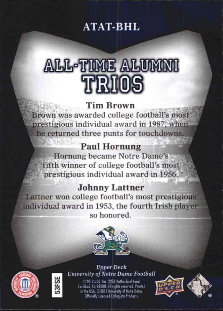 2013 Upper Deck Notre Dame All Time Alumni Football Card Pick (Inserts) - Bild 85 von 91