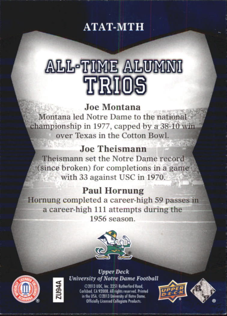 2013 Upper Deck Notre Dame All Time Alumni Football Card Pick (Inserts) - Bild 89 von 91