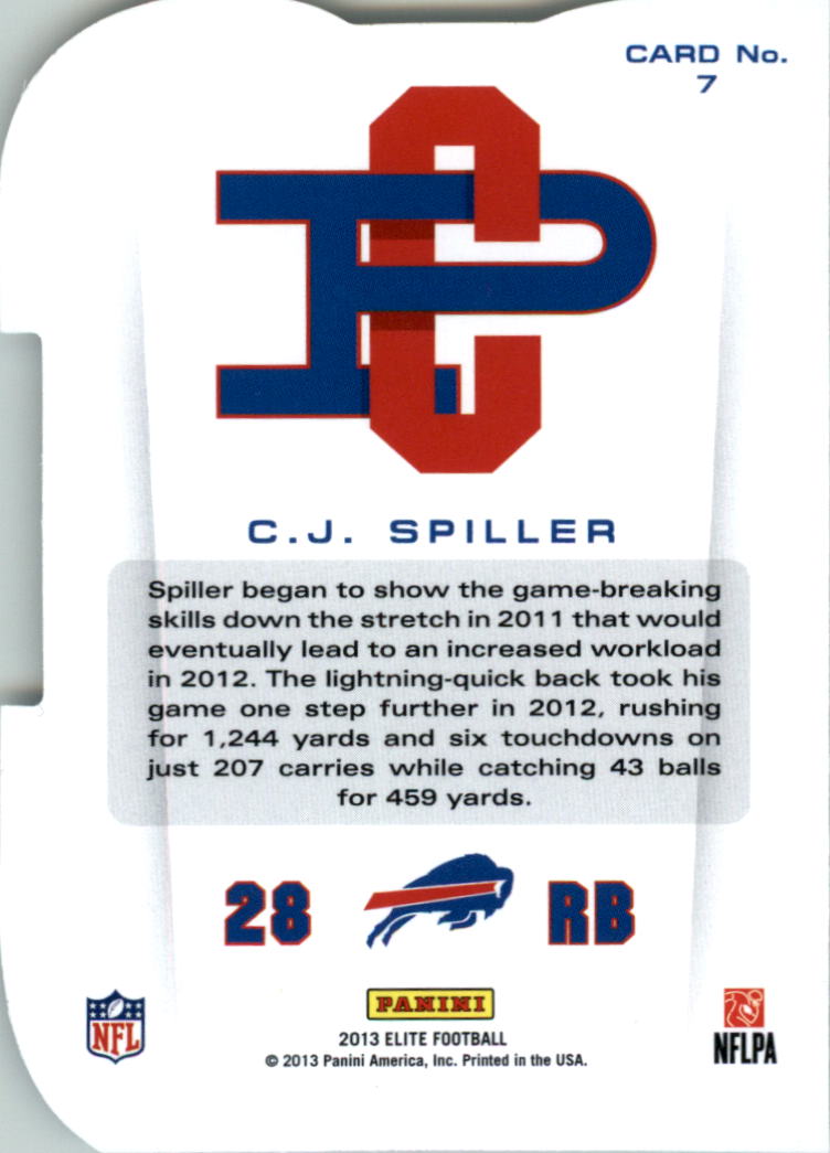 2013 Elite Primary Colors Silver #7 C.J. Spiller back image