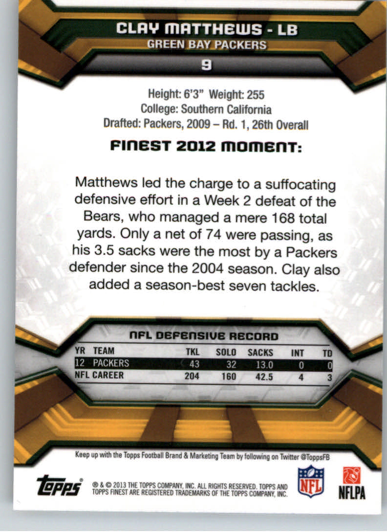 2013 Finest Football (Pick Card From List) C148 09-24