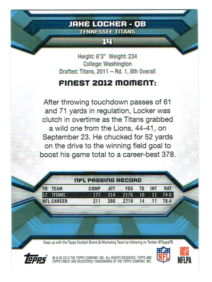 2013 Finest Football (Pick Card From List) C148 09-24