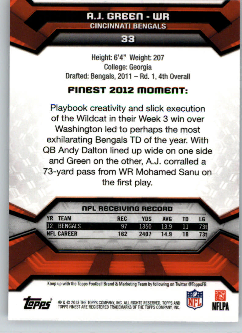 2013 Finest Football (Pick Card From List) C148 09-24