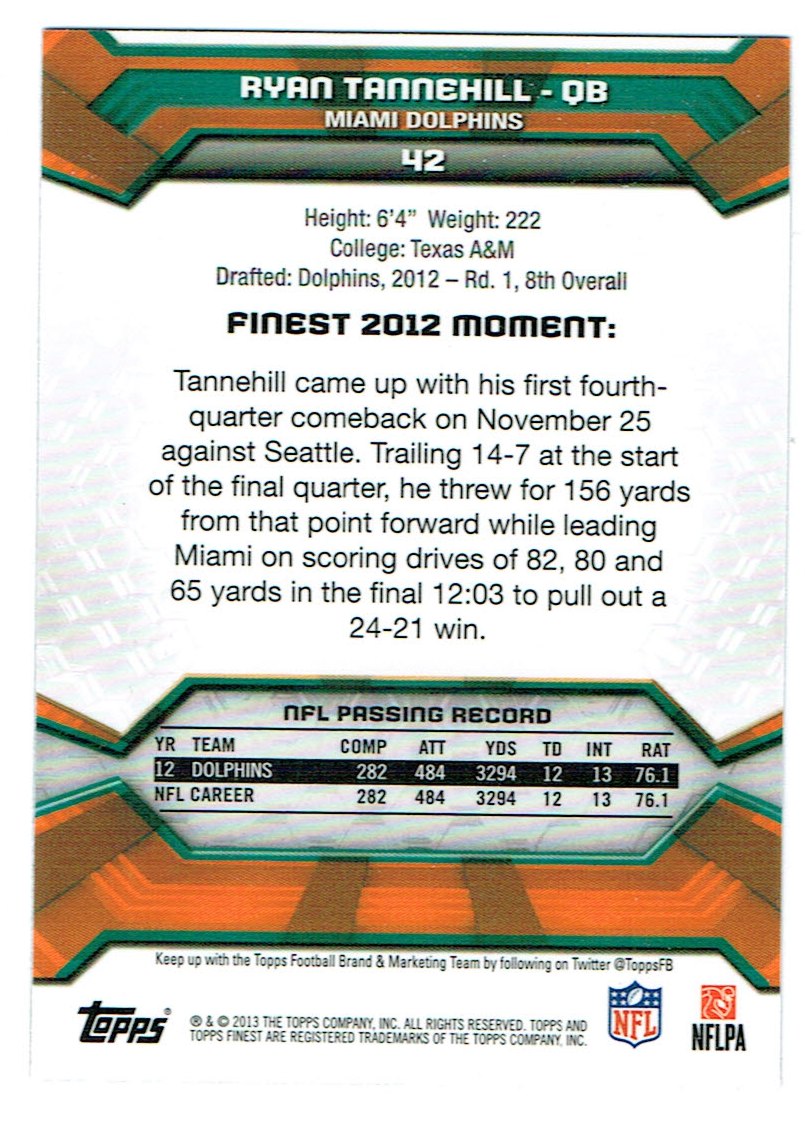 2013 Finest Football (Pick Card From List) C148 09-24