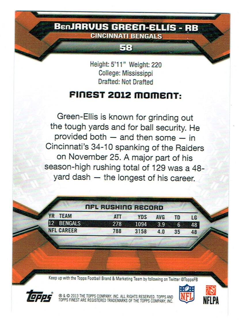 2013 Finest Football (Pick Card From List) C148 09-24