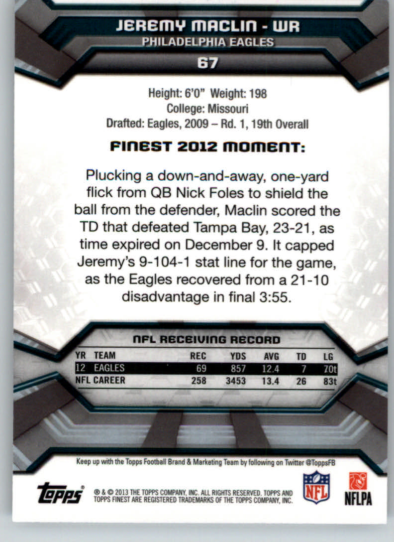 2013 Finest Football (Pick Card From List) C148 09-24