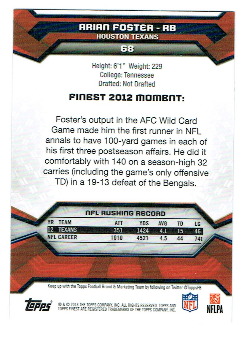 2013 Finest Football (Pick Card From List) C148 09-24