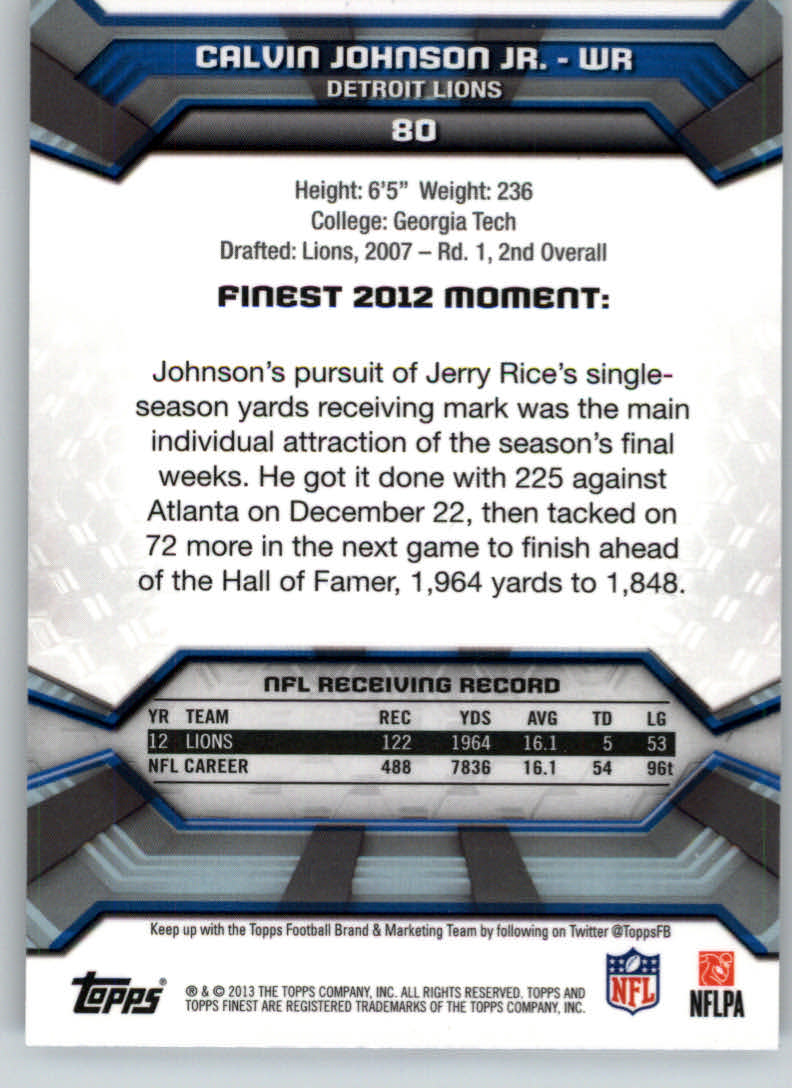 2013 Finest Football (Pick Card From List) C148 09-24