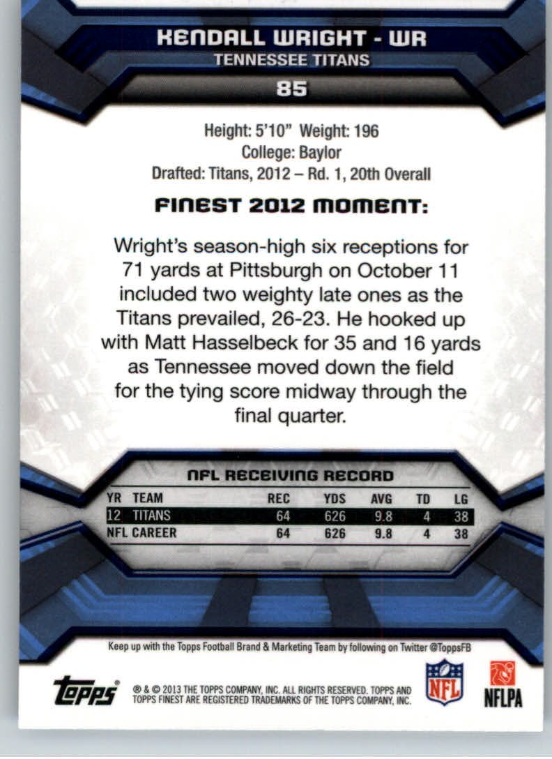 2013 Finest Football (Pick Card From List) C148 09-24