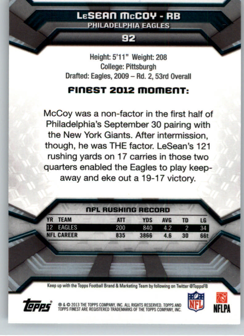 2013 Finest Football (Pick Card From List) C148 09-24