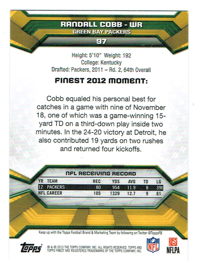 2013 Finest Football (Pick Card From List) C148 09-24