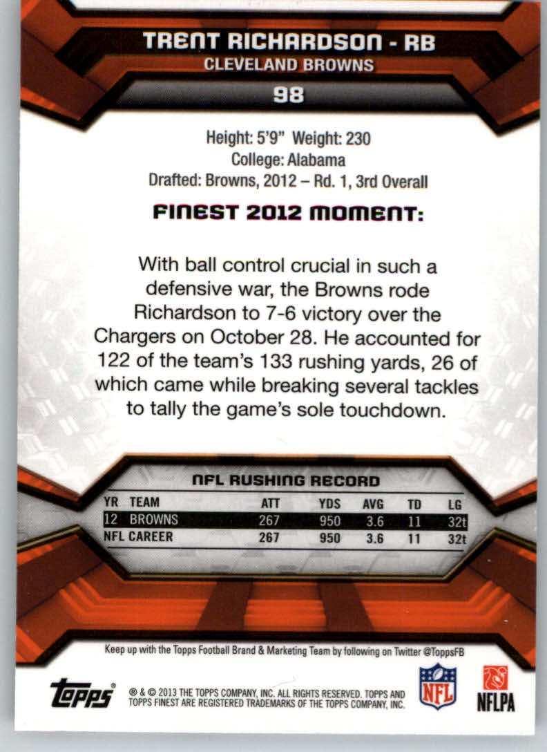 2013 Finest Football (Pick Card From List) C148 09-24