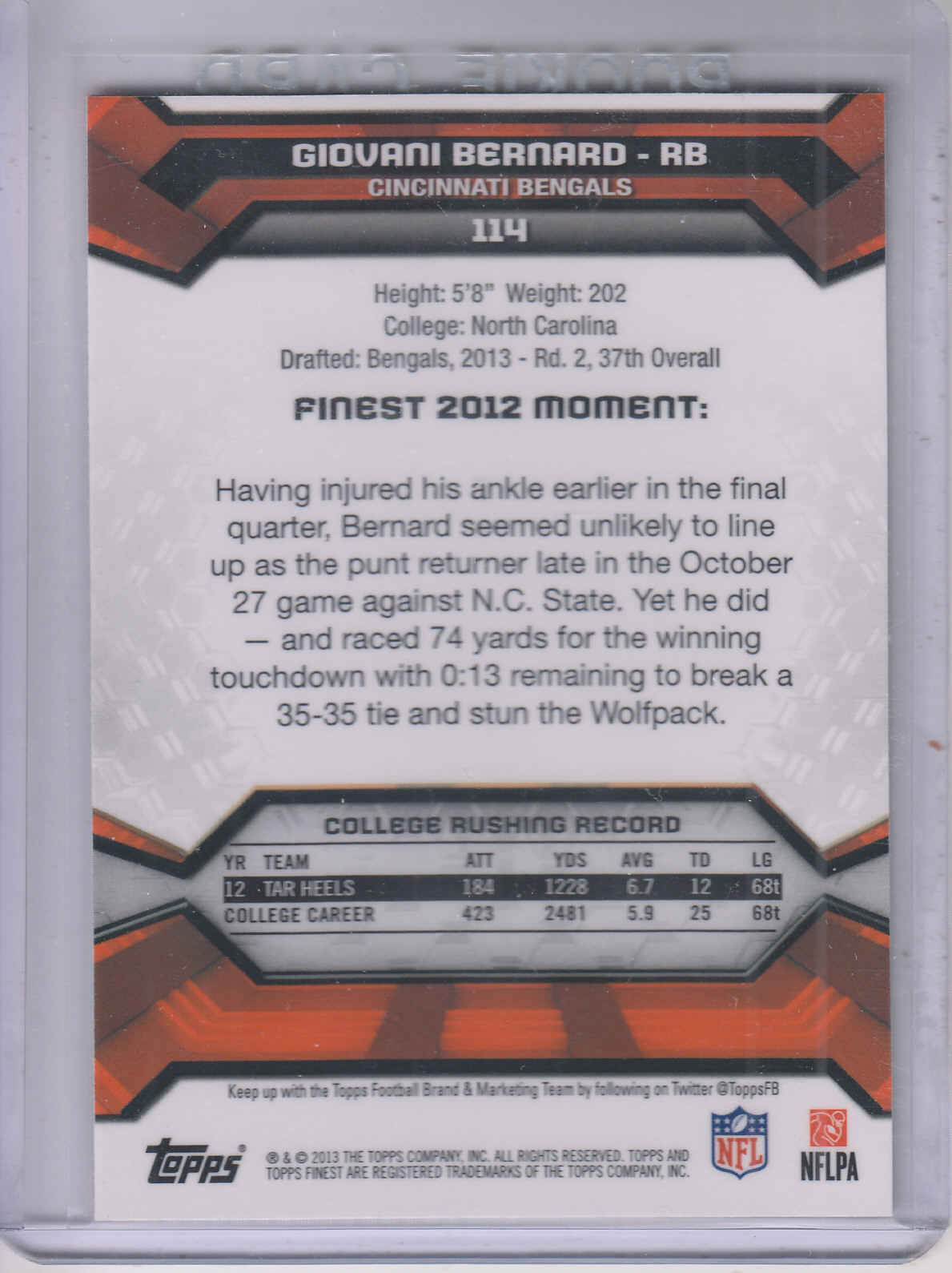 2013 Finest Football (Pick Card From List) C148 09-24