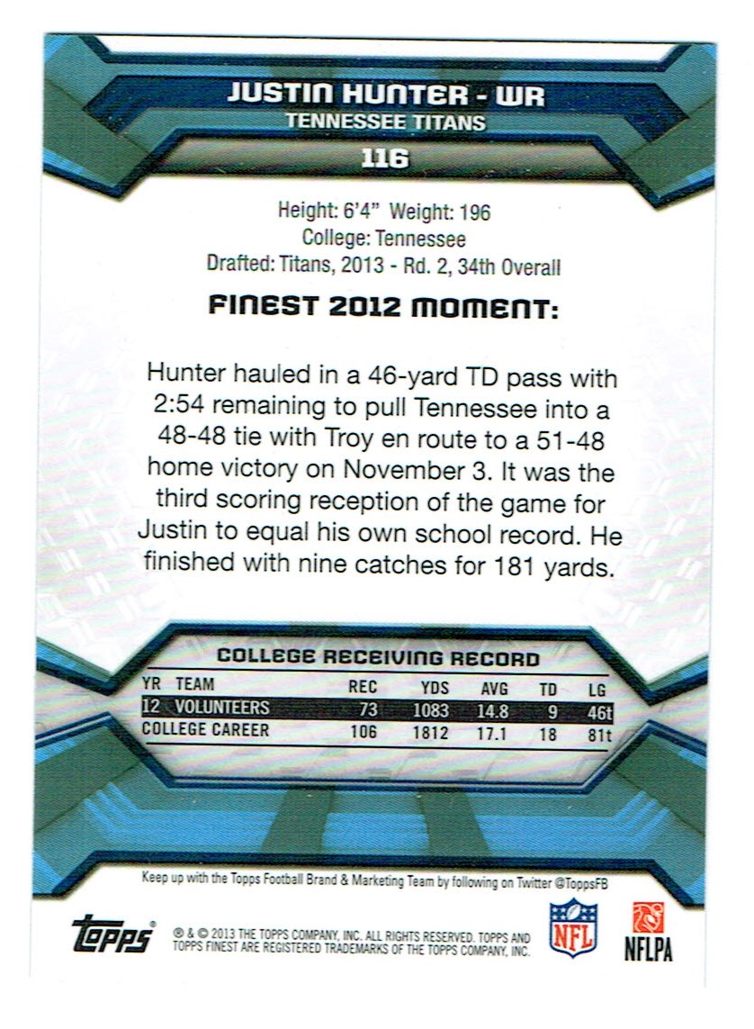 2013 Finest Football (Pick Card From List) C148 09-24