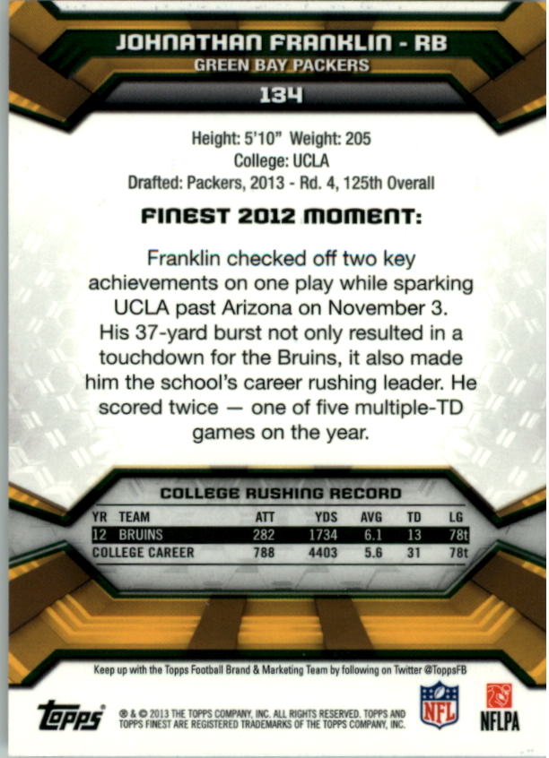 2013 Finest Football (Pick Card From List) C148 09-24